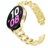 By Qubix Qubix - Metalen ketting bandje - 18mm - Goud - Geschikt voor Garmin Venu 4 (41mm)
