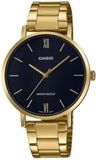 Casio Dames Polshorloge Goudkleurig/Zwart - Rond - 34 mm
