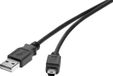 Renkforce RF-4455804 Câble USB USB 2.0 0,15 m USB A vers Mini-USB B Noir