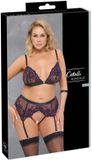 Cottelli Bra Set Bondage 2XL Schwarz/Lila