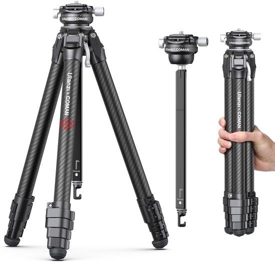 Ulanzi Zero F38 Tripod - Carbon Fiber - 156.7cm Max Height - Ball Head - Black