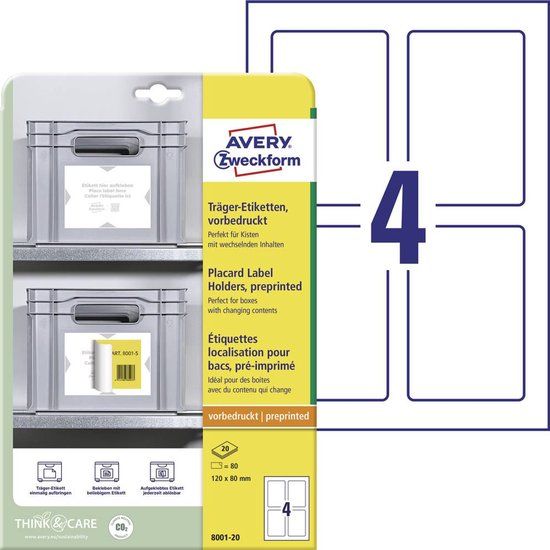 Avery-Zweckform 8001-20 Magazijnetiketten
