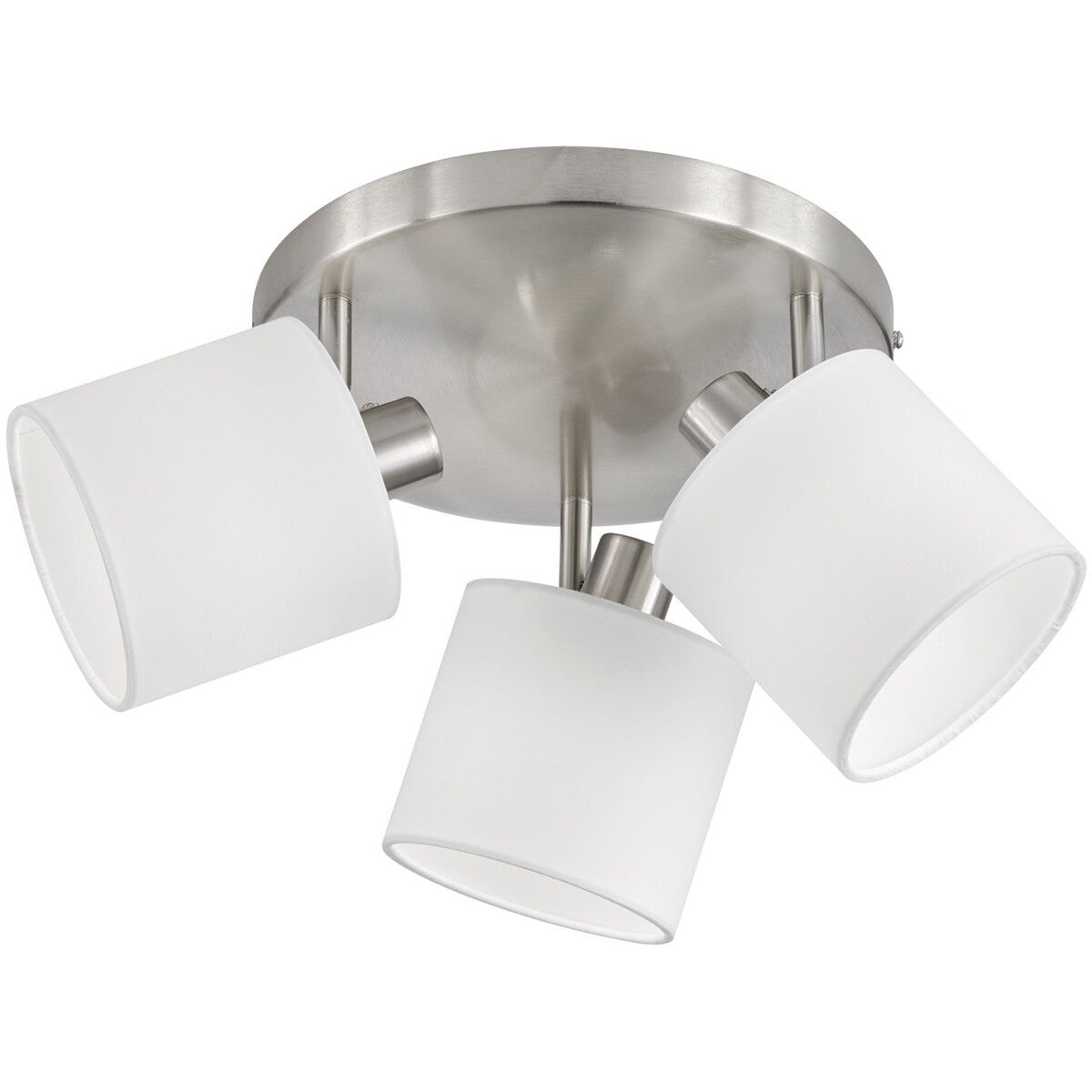 BES LED Trion Torry Plafondspot - 3-lichts - E14 - Rond - Ø25cm - Mat Nikkel - Aluminium
