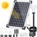 Fontaine de bassin solaire - Kit de pompe solaire - 12 Watt - 190 litres par heure - 1 mètre de tuyau - 9 buses - 3,25 mètres de câble