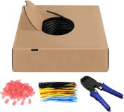 Goobay Outdoor set met 305 meter U/UTP CAT6 netwerkkabel, 100 tie-wraps, 100 connectoren en krimptang