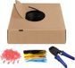 Goobay Outdoor set met 305 meter U/UTP CAT6 netwerkkabel, 100 tie-wraps, 100 connectoren en krimptang