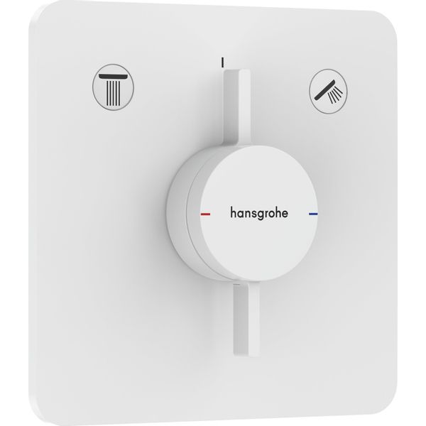 Hansgrohe Duoturn afdekset badkraan afgerond vo/2 functies mat wit 75414700
