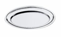 Mepra 60 x 41 cm ovaal serveerbord, zilver