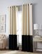 Curtainworks Kendall gordijnpaneel met kleurblok en ingestanste ringen, 213,4 cm (213,4 x 132,1 cm), crème/zwart