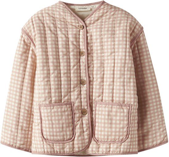 LIL' ATELIER NAME IT - NMFLAROSE LS QUILT JACKET LIL - Meisjes - Buitenjassen - Roze - Katoen