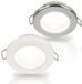 Hella Marine Euroled 75 Lumière LED Blanc Chaud Acier Inoxydable 120 mm 12 V 3 W Transparent 190 Lumens