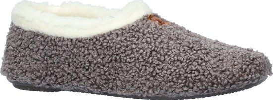 Nelson Home Pantoffels voor dames - Maat 41 - Grijs - Teddy sloffen - Warm gevoerd