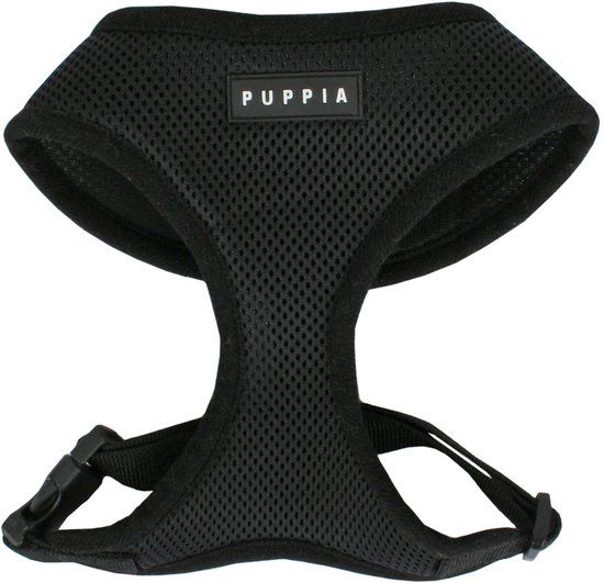 Puppia Hondentuig - Zwart - M - Borstomvang 40-56 cm
