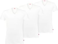Levi's 3-pack basic V-neck t-shirts voor heren - Wit - S