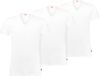 Levi's 3-pack basic V-neck t-shirts voor heren - Wit - S