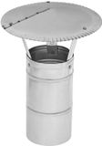 KOTARBAU® Schoorsteenkap, Schoorsteenafdekking, Verzinkt Staal, Ø 100 mm, Zilver, Regenhoes voor Schoorsteen, Rookkanaal Kap, Schoorsteenkappen, Rostbestendig