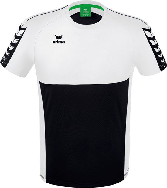 ERIMA Six Wings T-Shirt - Zwart/Wit - Maat M - Heren