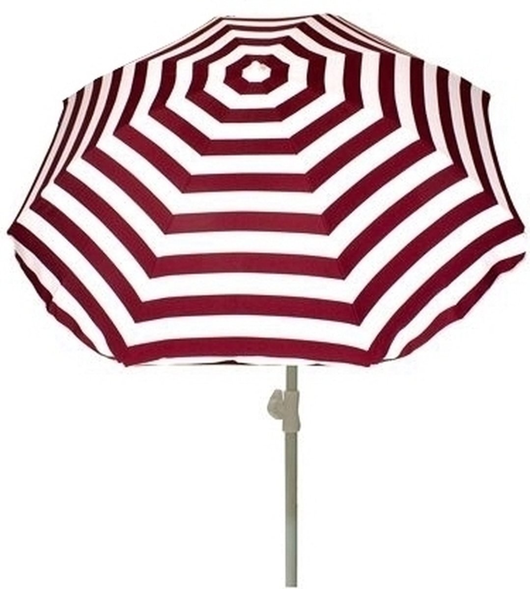 Summertime Rood gestreepte strandparasol 180 cm Waarom is een <lt/>a href=https://www.bol.com/nl/i/-/N/13027/ target=_blank"<gt/>parasol<lt/>/a<gt/> onmisbaar in de tuin