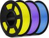 Filament PLA 1.75mm 3 Pack Jaune Violet Bleu Gris