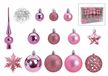 G. Wurm Kerstversieringsset Kunststof Roze 111 stuk(s)