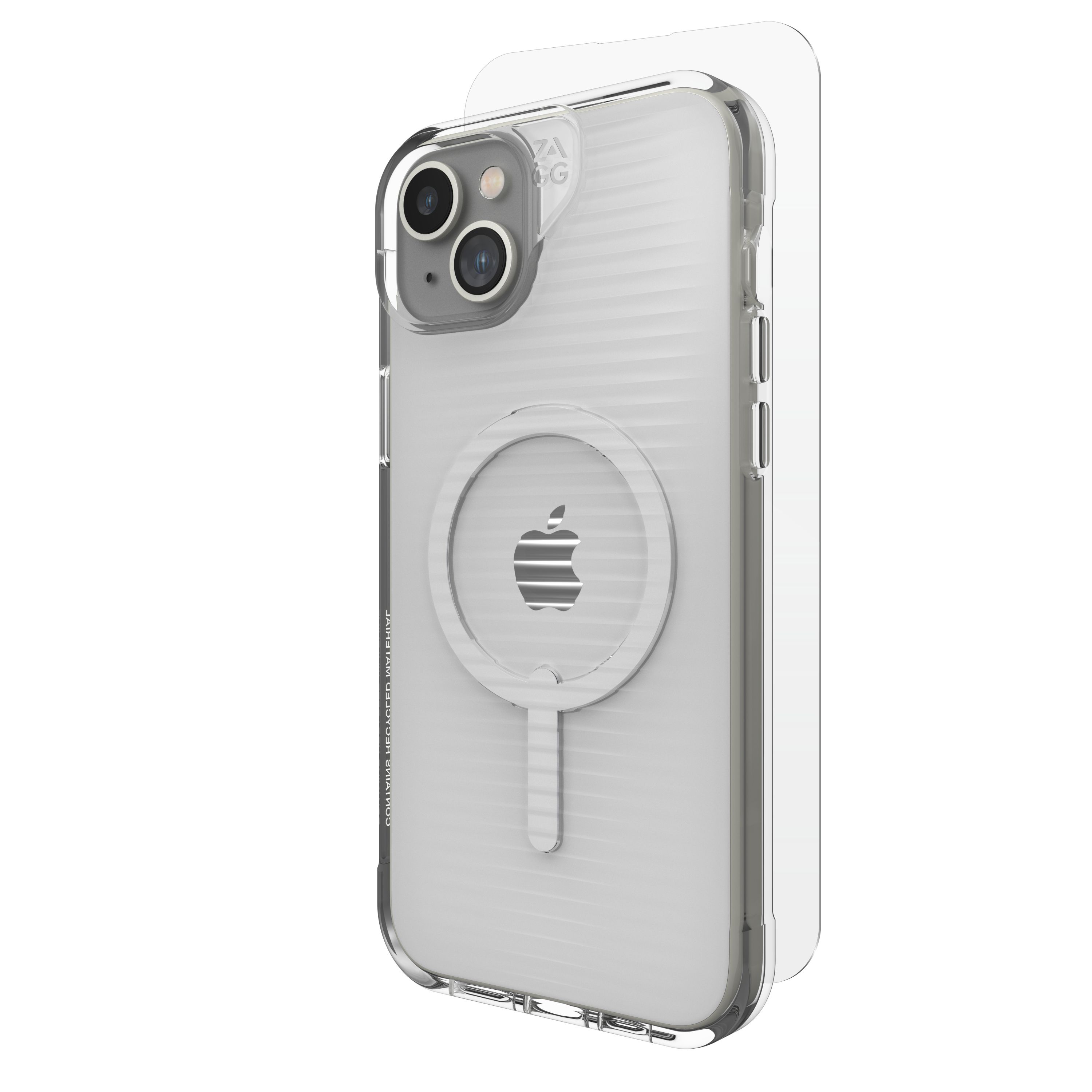 ZAGG Luxe Snap - Beschermhoes achterzijde behuizing voor mobiele telefoon - geschikt voor MagSafe - transparant - voor Apple iPhone 15 Plus