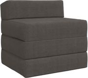 vidaXL Vouwbare Sofa Bed Donkergrijs Corduroy Stof