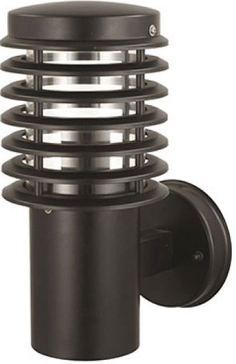Bse Tuinverlichting Wandlamp Rond Mat Zwart 32x15cm Modern E27 IP44