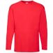 Fruit of the Loom Valueweight T-shirt à manches longues Rouge L