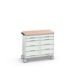 Bott Verso Mobiele Kast | 1050x600x980mm | 10 Laden | MPX Top | RAL 7035