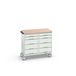 Bott Verso Mobiele Kast | 1050x600x980mm | 10 Laden | MPX Top | RAL 7035