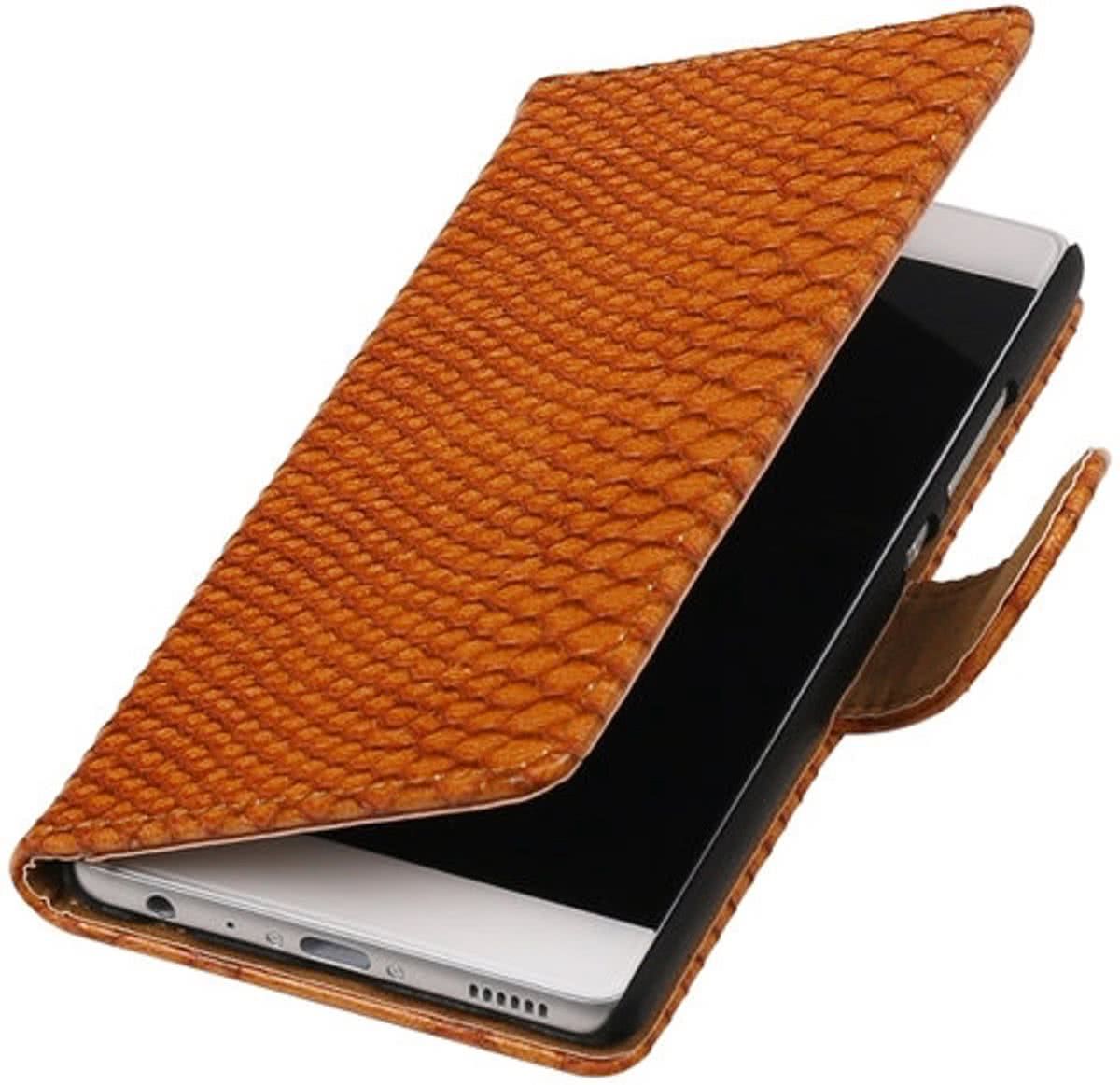 Best Cases .nl Huawei Ascend G510 Slang booktype hoesje Bruin