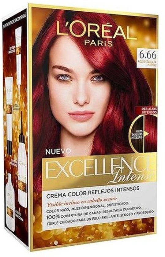 L'Oréal EXCELLENCE INTENSE tinte #6,66 rojo escarlata intenso