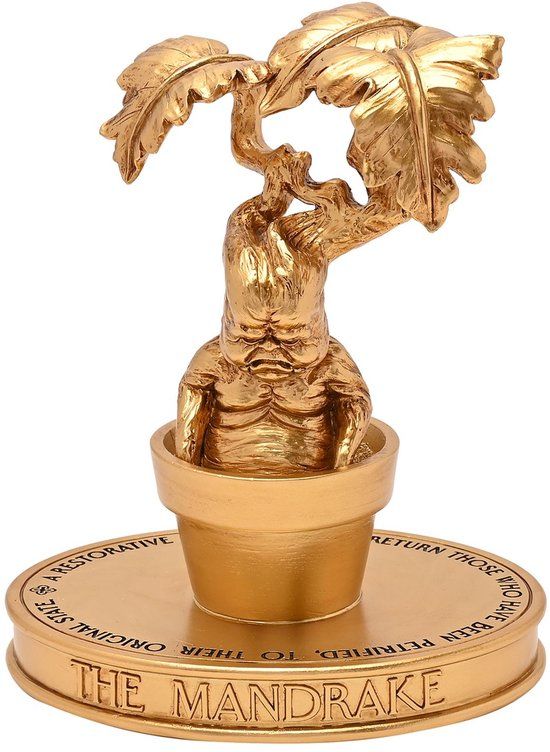 Harry Potter Mandrake beeld goudkleurig Kunststof