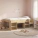 Maison Exclusive Cadre de lit enfant avec espace de rangement, Chêne Sonoma, 75 x 190 cm