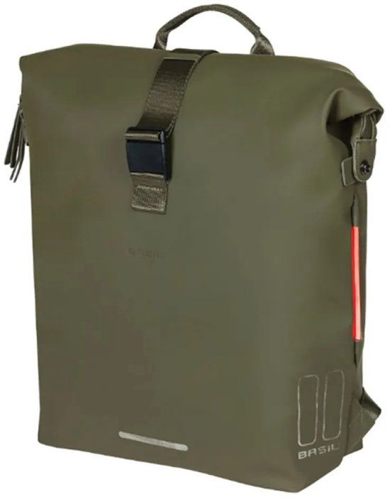 Basil SoHo Fietsrugzak Nordlicht - Enkele fietstas - Mosgroen - 17 Liter