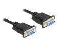 DeLOCK 86606 Seriële Kabel Zwart 3 m RS-232 Sub-D9