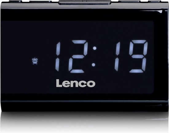 Lenco Wekkerradio met USB-speler/lader Zwart