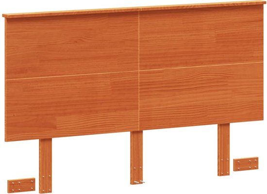 vidaXL Hoofdbord - 120 cm - Massief Grenenhout - Wasbruin