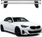 Omac Barres De Toit Transversales En Aluminium Pour Bmw Série 3 G20 2019-2026 – Antivol – Rainure En T – Testées City Crash – Charge Max 75 Kg Argent