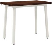 vidaXL Eettafel Massief Acaciahout Donkerbruin en Wit 90 x 55 x 75 cm