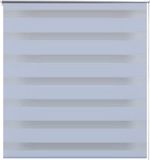 vidaXL Zebra rolgordijn 140,9 x 175 cm stofbreedte 136,7 cm wit