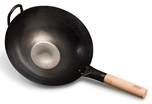 pasoli wok | 30 cm | koolstofstaal | vlakke bodem | inductie