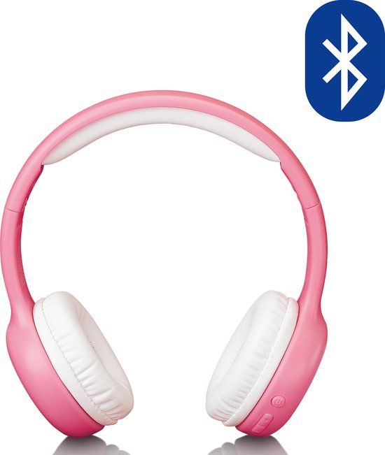 Lenco HPB-110PK - Vouwbare kinder Bluetooth Hoofdtelefoon - Roze