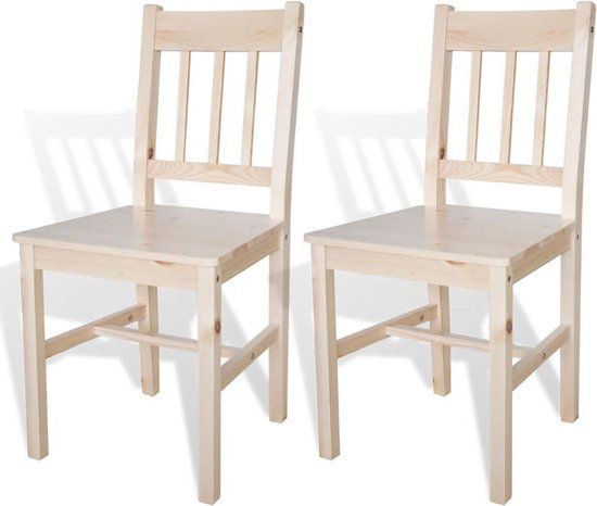 vidaXL Eetkamerstoelen 2 stuks grenenhout