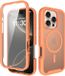 Selected by GSMpunt.nl Hoesje met Ingebouwde Screenprotector Geschikt voor Apple iPhone 16 Pro - Compatibel met MagSafe / Qi2 - Full Protect - Schokbestendige Beschermhoes - Case Matte Oranje