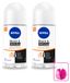NIVEA 2 x Deodorant Roller Black & White Ultimate Impact, 50 ml
