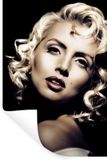 StickerSnake Muursticker - Vrouw - Vintage - Lippenstift - 80x120 cm