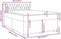 vidaXL Boxspringbed met matras, fluweel, donkergroen, 140x200 cm