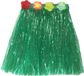 Merkloos / Sans marque Hawaii Hawaii thema verkleed rokje - raffia - groen - 40 cm - rieten hula rokje voor volwassenen