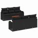 vidaXL Banc de jardin 7 pièces Noir Polyrotin